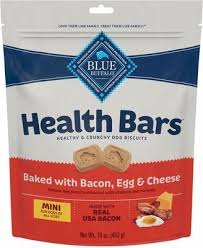Blue Buffalo Health Bars Mini Oven-Baked Bacon, Egg & Cheese Biscuit Crunchy Dog Treats - 16oz