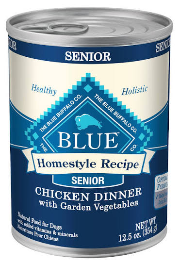 Blue Buffalo Homestyle Recipe Senior Chicken Dinner with Vegetables Wet Dog Food 12.5oz