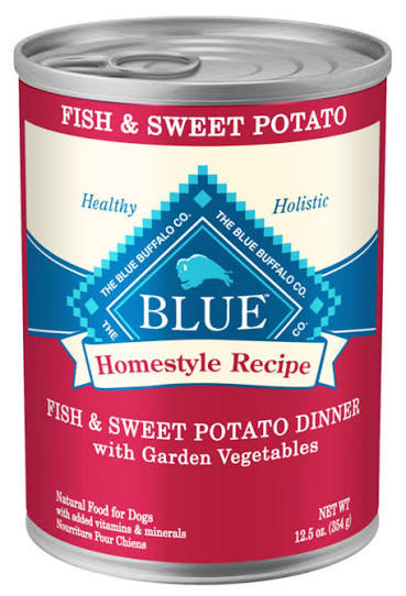 Blue Buffalo Homestyle Recipe Fish Dinner with Vegetables Wet Dog Food 12.5
