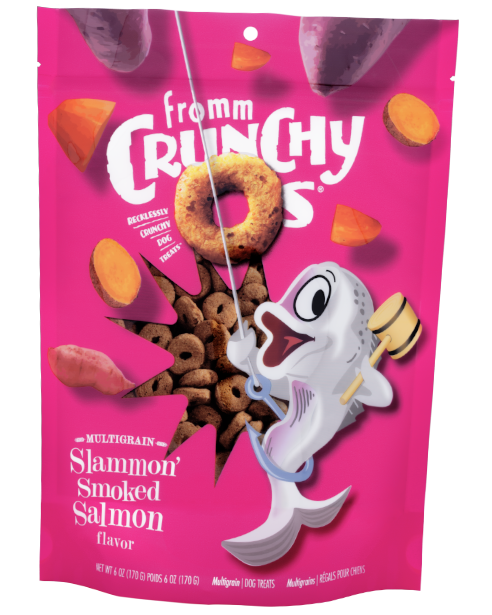 Fromm Crunchy O's Slammon' Smoked Salmon Dog Treats 6oz