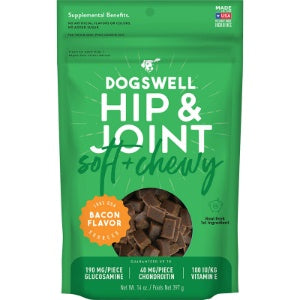 Dogswell Grain-Free Hip & Joint Bacon Soft Chew Dog Treat 14oz