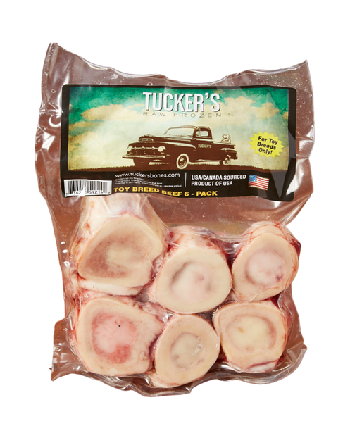 Tucker's Raw Frozen Beef Bone 1" Toy Breed 6-Pack