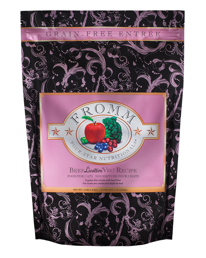 Fromm Grain-Free Beef Livattini Veg Dry Cat Food 4lb