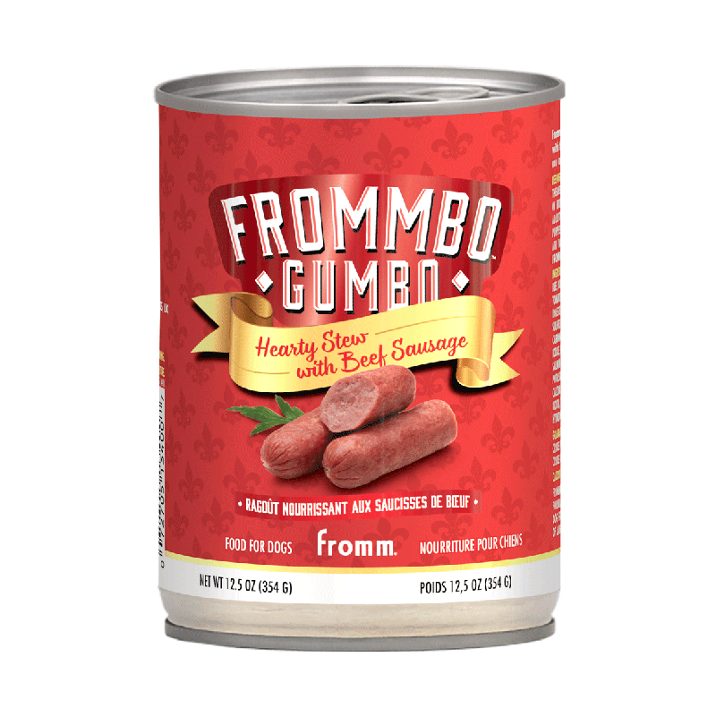 Fromm Frommbo Gumbo Hearty Stew with Beef Sausage for Dogs 12.5oz