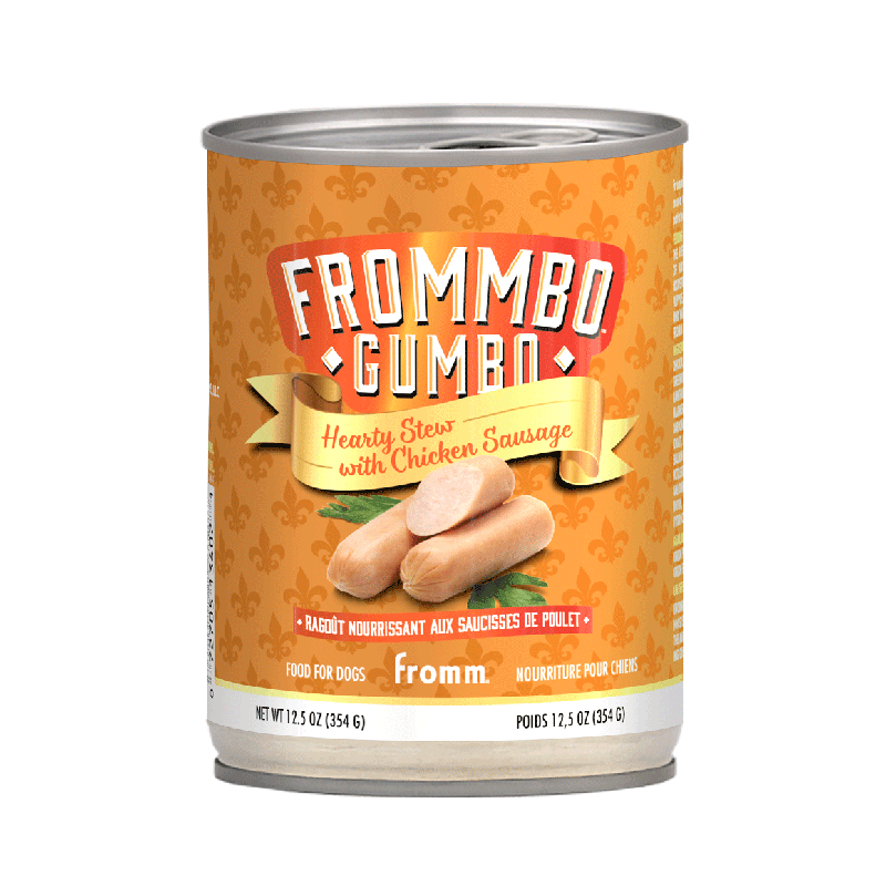 Fromm Frommbo Gumbo Hearty Stew with Chicken Sausage for Dogs 12.5oz