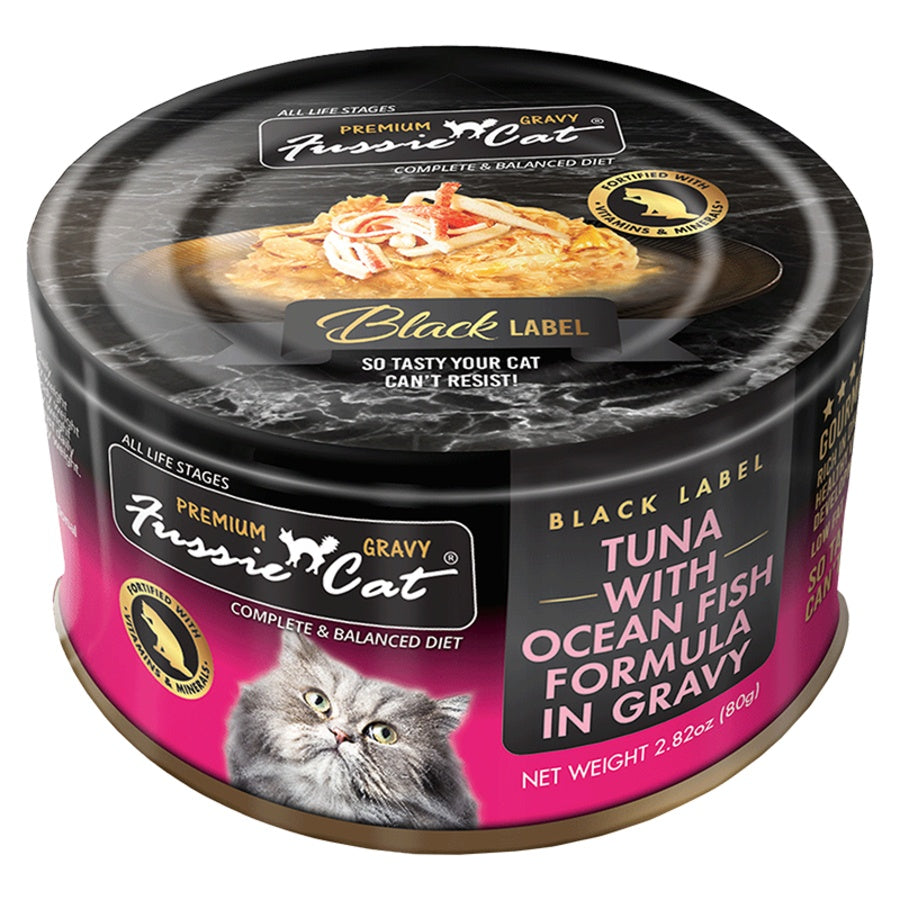 Fussie Cat Premium Tuna with Oceanfish in Gravy Wet Cat Food 2.8oz
