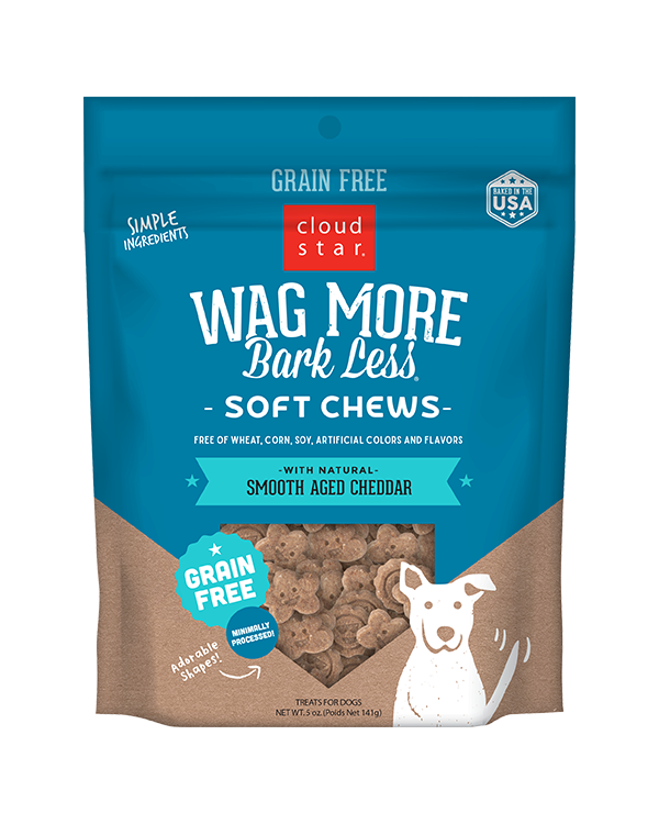 Wag More Bark Less Soft & Chewy Dog Treats: Cheddar 5oz