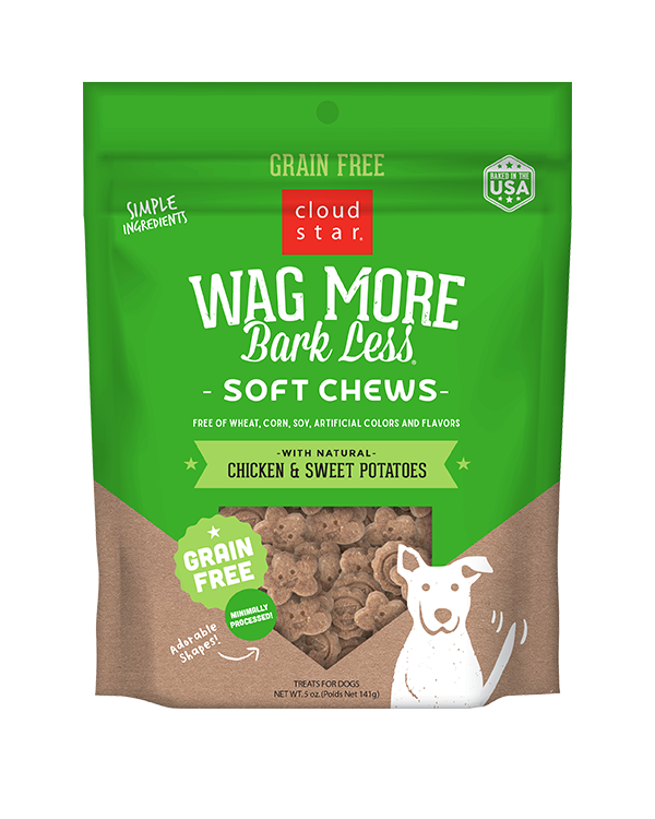 Wag More Bark Less Soft & Chewy Dog Treats: Chicken & Sweet Potato 5oz