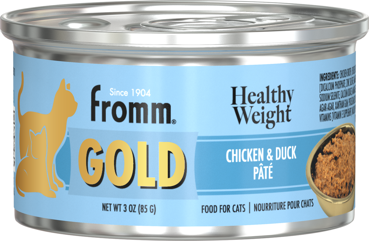 Fromm Gold Healthy Weight Adult Chicken & Duck Pate Wet Cat Food 3oz