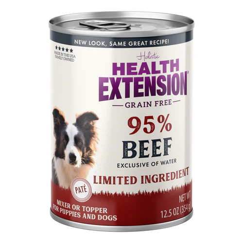 Health Extension Grain Free LID 95% Beef Wet Dog Food 12.5oz