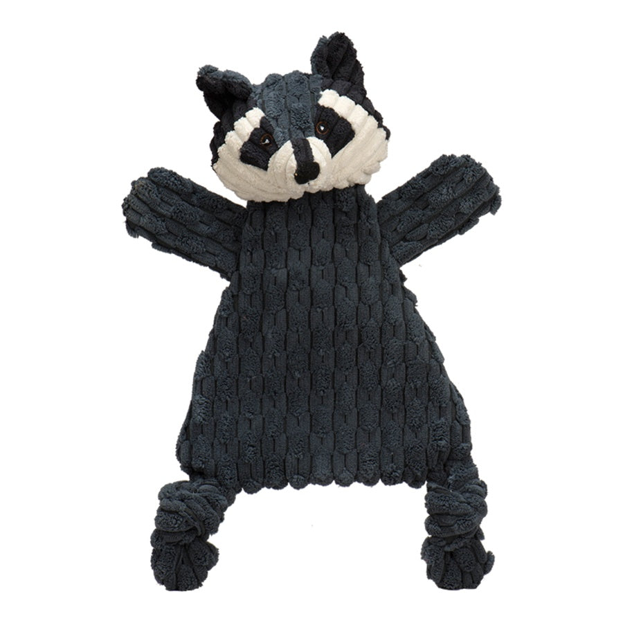 Huggle Hounds Flat Raccoon Durable 14" Dog Toy