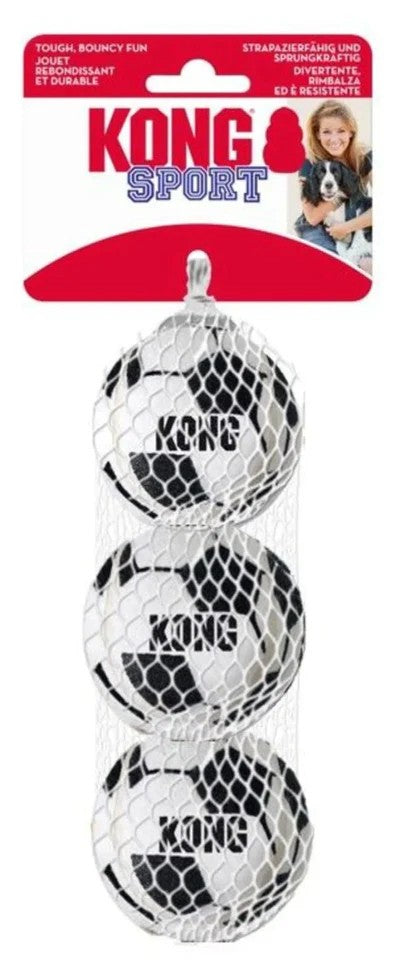Kong Sport Soccer Ball Medium 2.5" - 3-Pack
