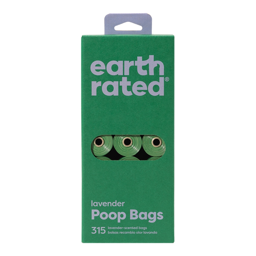 Earth Rated Lavender Scented Poop Bags - 21 Rolls, 315 Bags