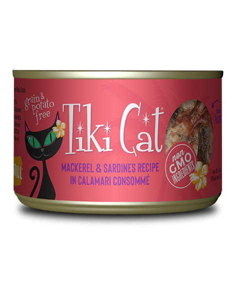 Tiki Cat Makaha Grill Mackerel & Sardines Recipe in Calamari Consomme 6oz