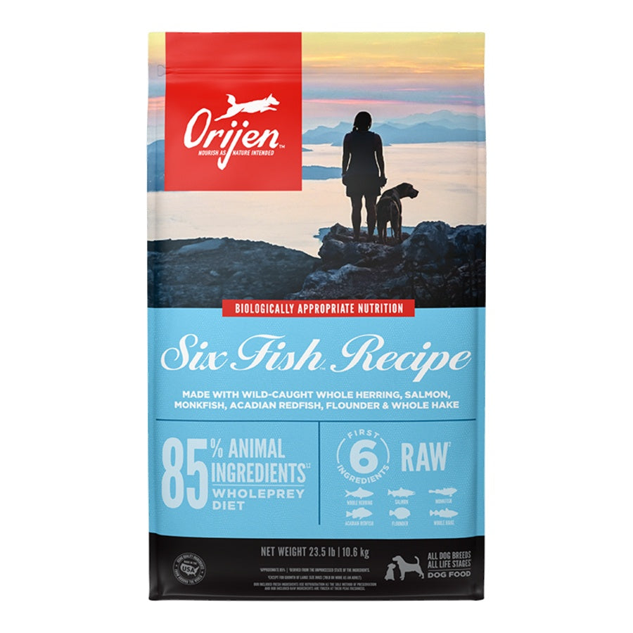 Image of Orijen Six Fish Recipe dog food package