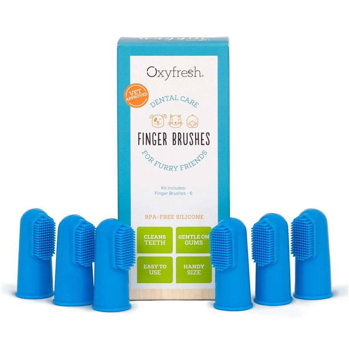 Oxyfresh SuperSoft BPA-Free Silicon Finger Brush - 6pk