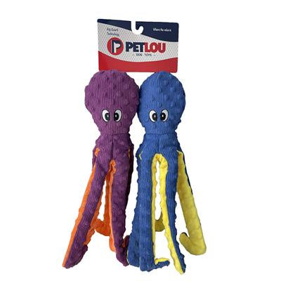 Petlou 16" Dotty Friends 2 Pack Octopus Dog Toy