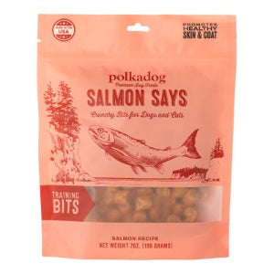 Polkadog Salmon Says Bits Dog Treats 7oz