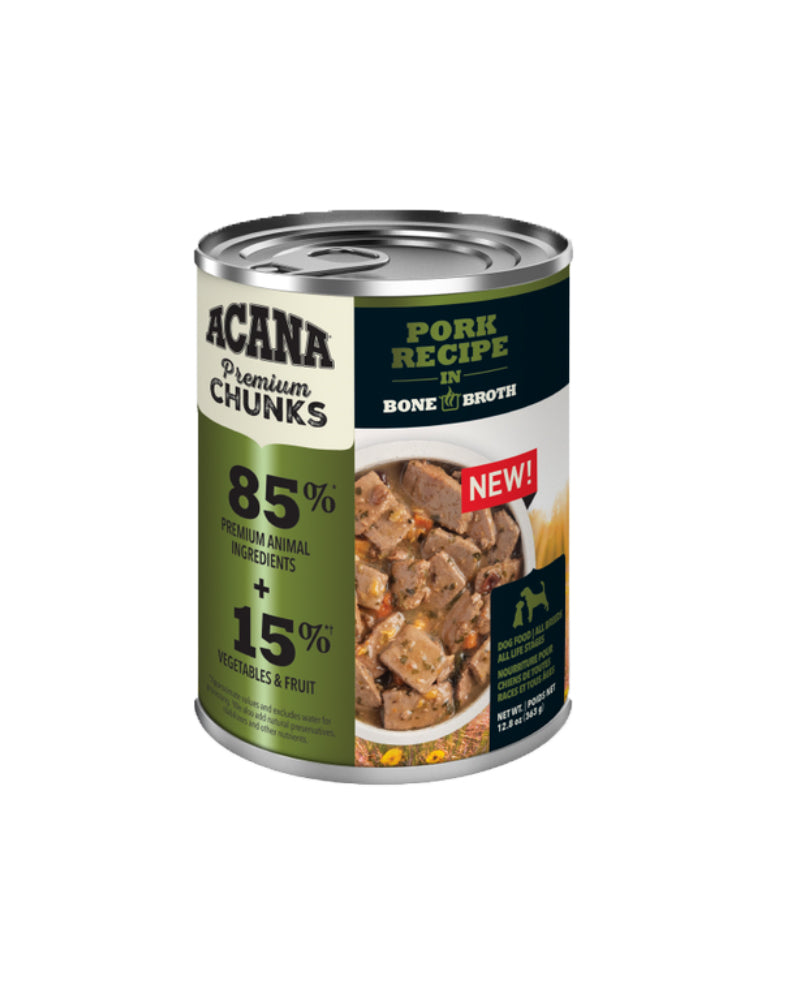 Acana Premium Chunks - Pork Recipe in Bone Broth Wet Dog Food 12.8oz