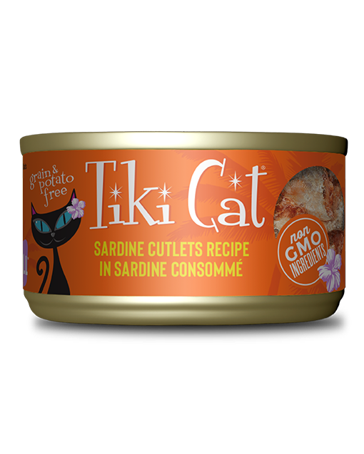 Tiki Cat Tahitian Grill Sardine Cutlets in Sardine Consomme 2.8oz