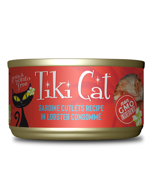 Tiki Cat Bora Bora Grill Sardine Cutlets in Lobster Consomme 2.8oz