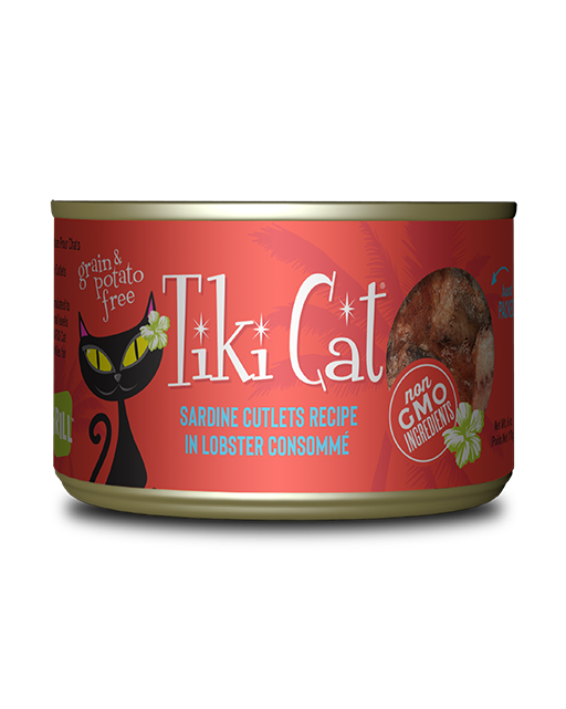 Tiki Cat Bora Bora Grill Sardine Cutlets in Lobster Consomme 6oz