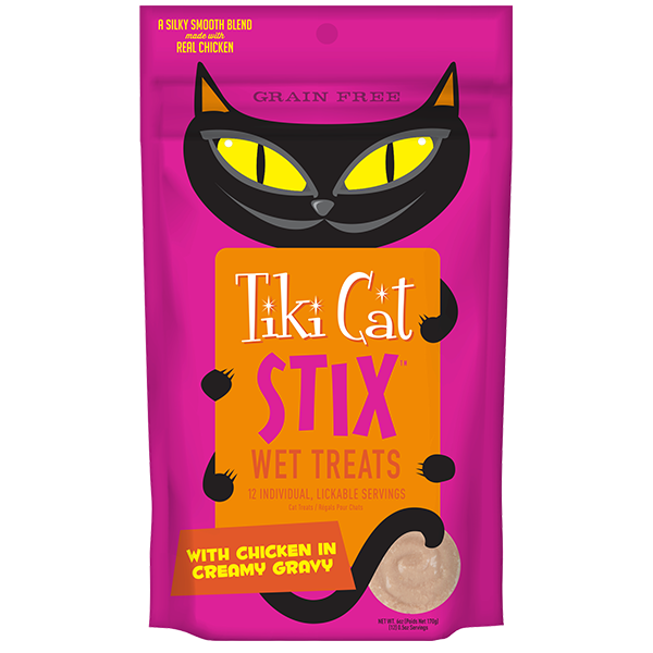Tiki Cat Stix Chicken Wet Cat Treats 3oz 6-Pack