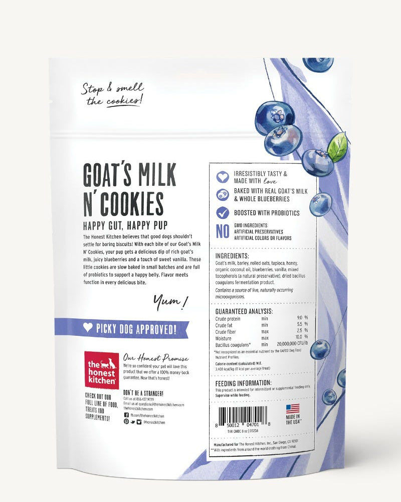 The Honest Kitchen Goat's Milk N' Cookies - Blueberries & Vanilla 8oz