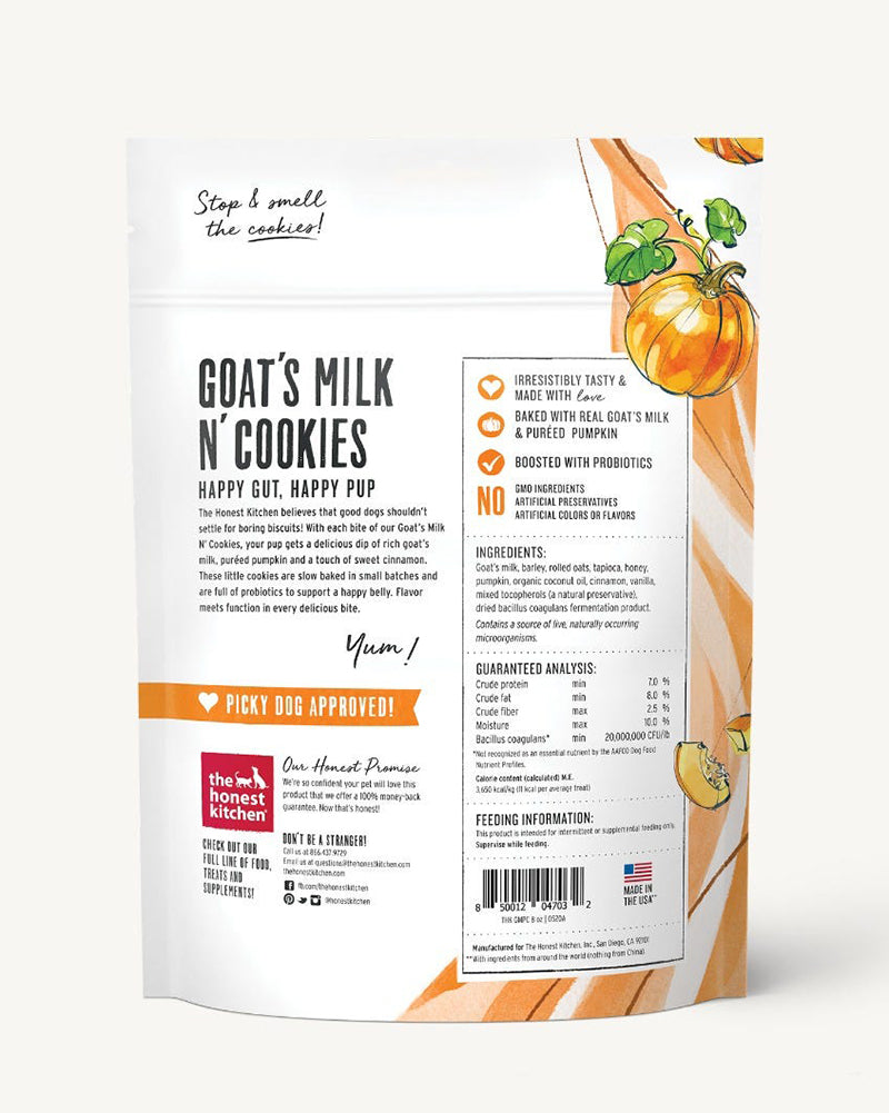 The Honest Kitchen Goat's Milk N' Cookies - Pumpkin & Cinnamon 8oz