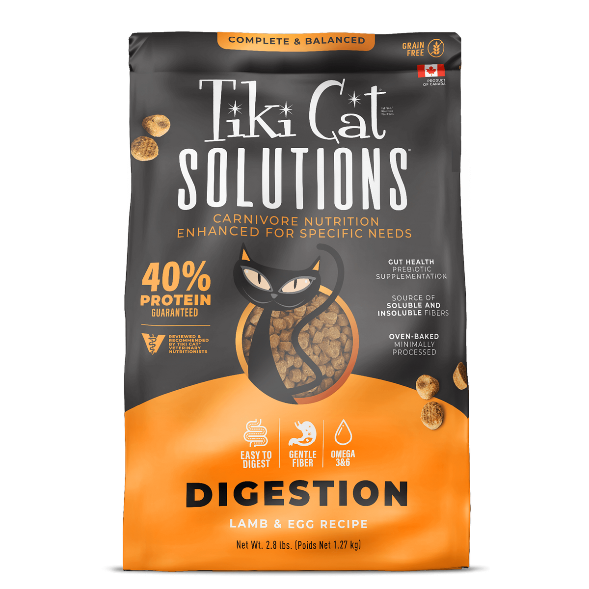 Tiki Cat Solutions Digestion Lamb & Egg Grain-Free Dry Cat Food
