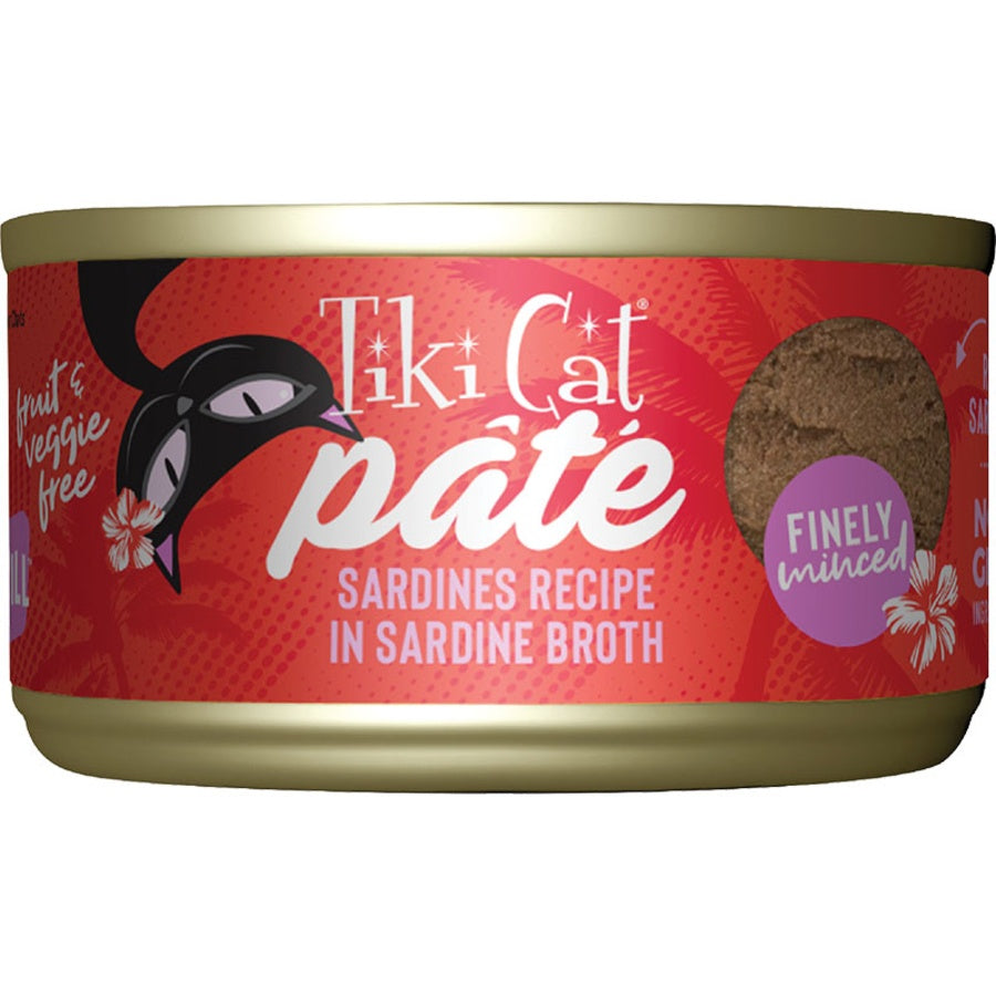 Tiki Cat Grill Pate Sardine in Sardine Broth Grain-Free Wet Cat Food 2.8oz
