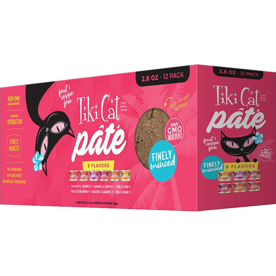 Tiki Cat Grill Pate Variety Grain-Free Wet Cat Food 2.8oz - 12pk