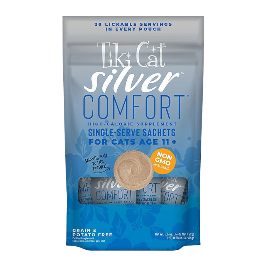 Tiki Cat Senior Comfort Chicken and Chicken Liver Wet Cat Food Pouch 0.28oz - 20pk