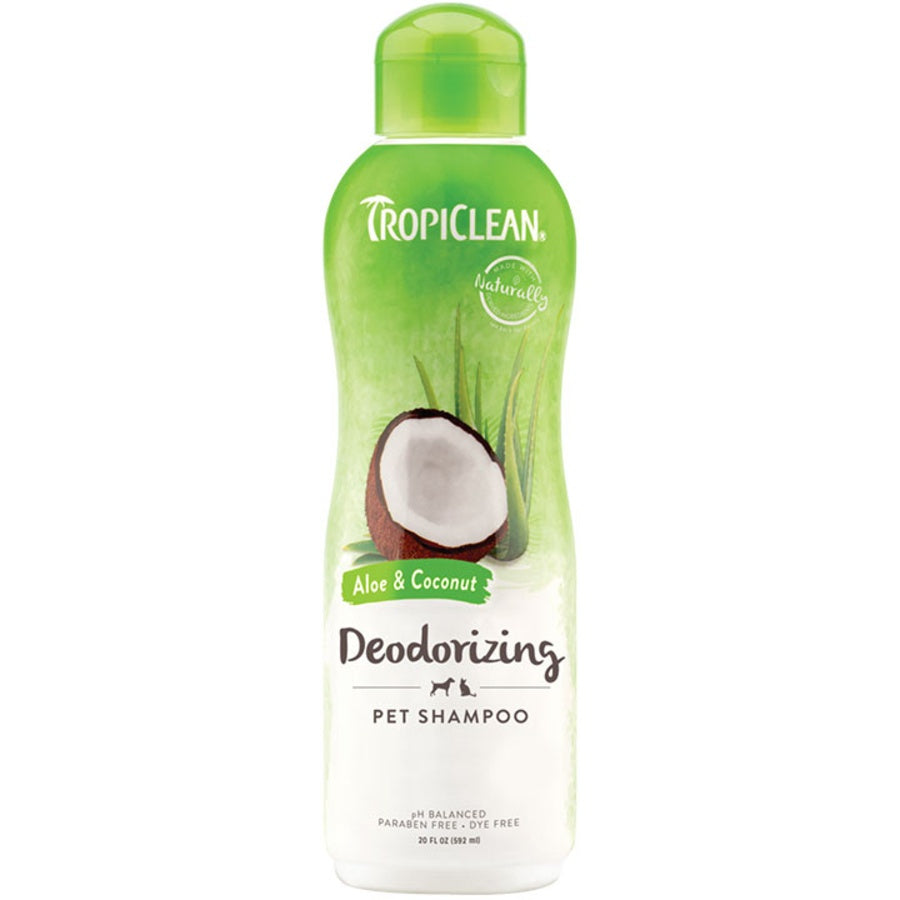Tropiclean Deodorizing Aloe & Coconut Shampoo for Dogs & Cats 20oz