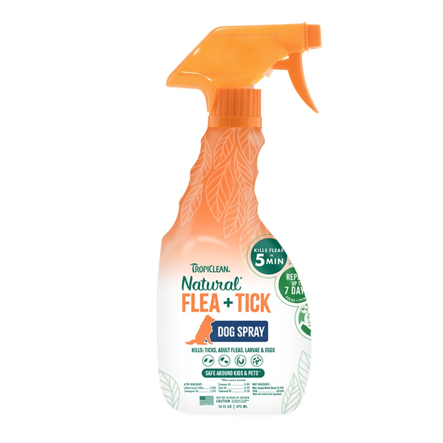 Tropiclean Natural Flea & Tick Spary for Dogs & Bedding 16oz