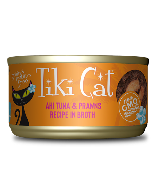 Tiki Cat Manana Grill Ahi Tuna & Prawns in Broth 2.8oz
