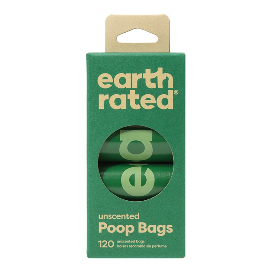 Earth Rated Unscented Poop Bags - 8 Rolls, 120 bags