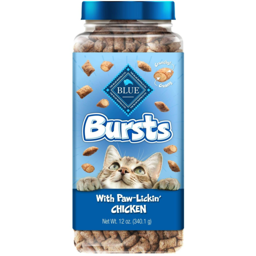 Bursts Great for Training Paw-Lickin' Chicken Crunchy & Creamy Cat Treats 12Oz