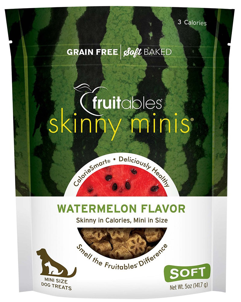 Fruitables Skinny Minis Soft & Chewy Dog Treats Watermelon 5oz