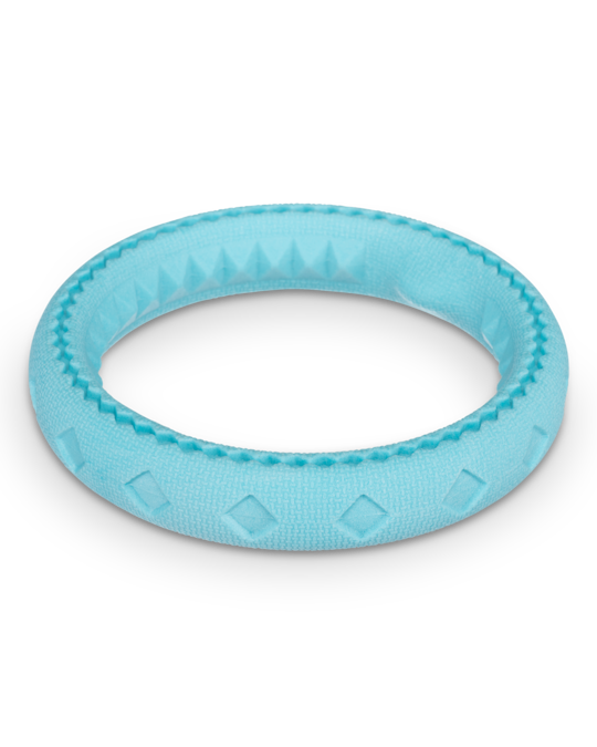 Messy Mutts Totally Pooched Chew n' Tug Ring 6.5" Dog Toy