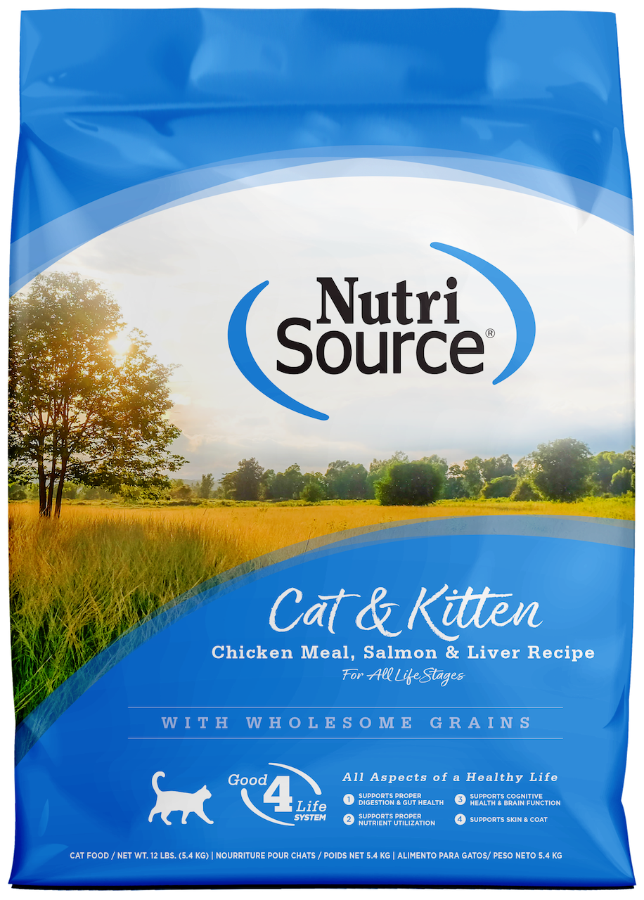 NutriSource Cat & Kitten Chicken Meal, Salmon & Liver Recipe 12lb