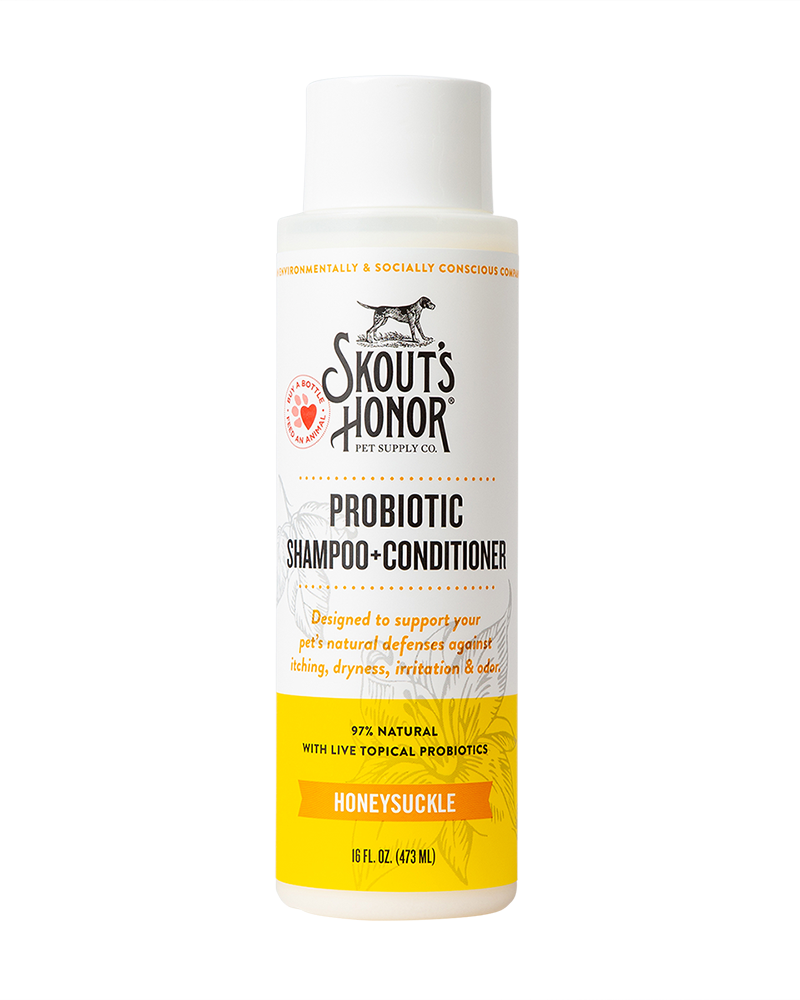 Skout’s Honor Probiotic Shampoo + Conditioner for Dogs & Cats - Honeysuckle 16oz