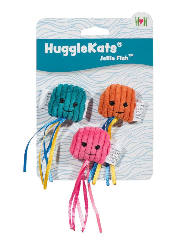 HuggleKats® Jellie Fish 3-Pack Cat Toy