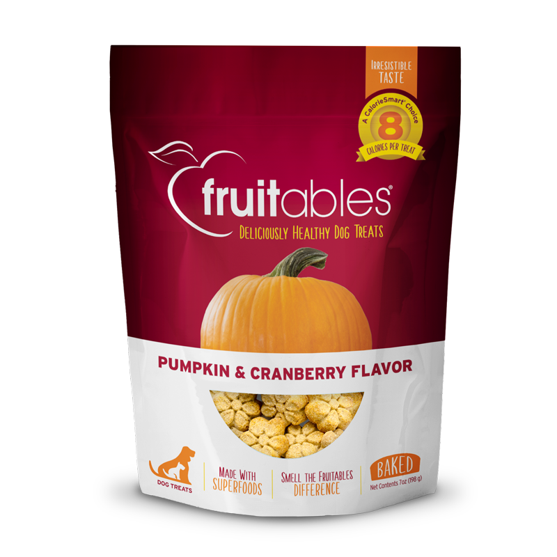 Fruitables Baked Pumpkin & Cranberry Dog Treats 7oz