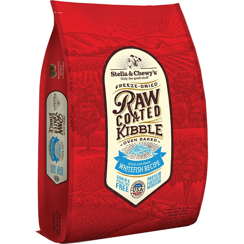 Stella & Chewy’s Raw Coated Kibble Wild-Caught Whitefish Dry Dog Food 22lb