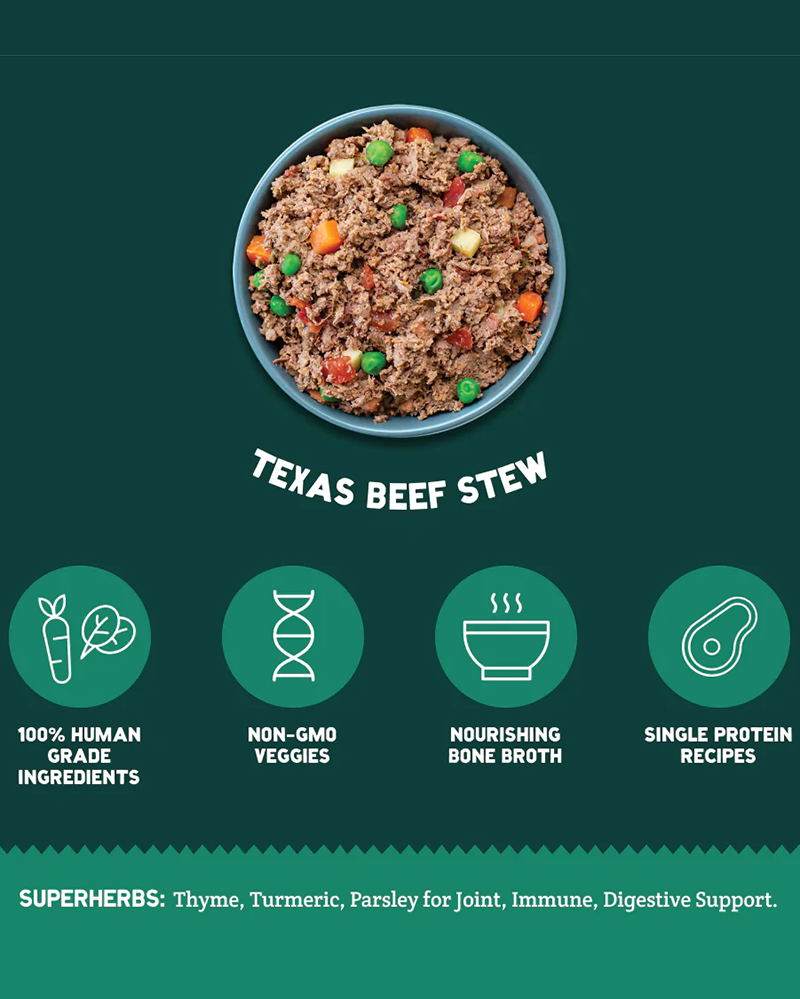 A Pup Above Texas Beef Stew Gently Cooked Dog Food  3lb