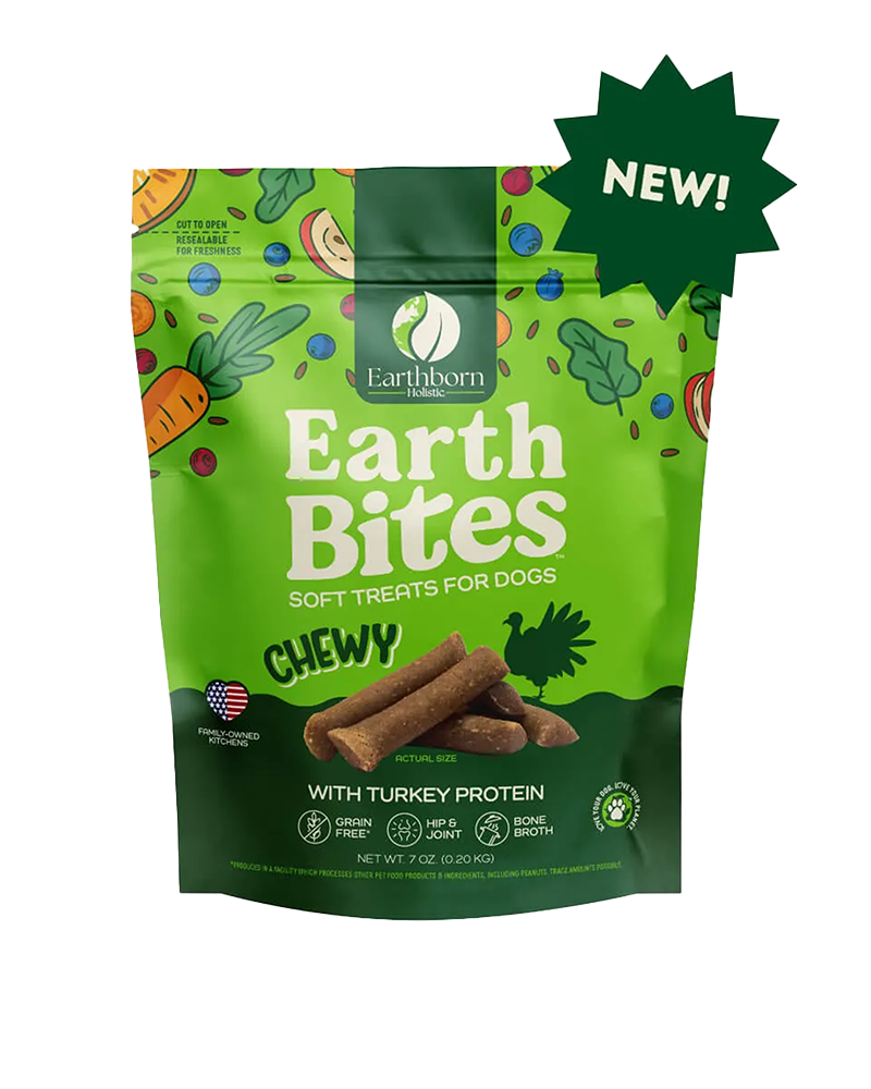 Earthborn Holistic EarthBites Chewy Grain-Free Dog Treats - Turkey 7oz