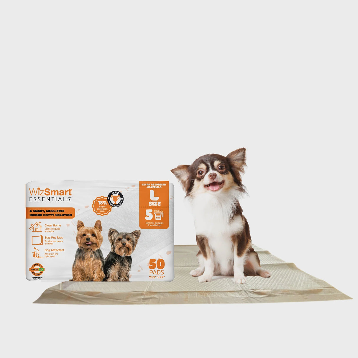 WizSmart Essentials Large Dog Pads - 10 count