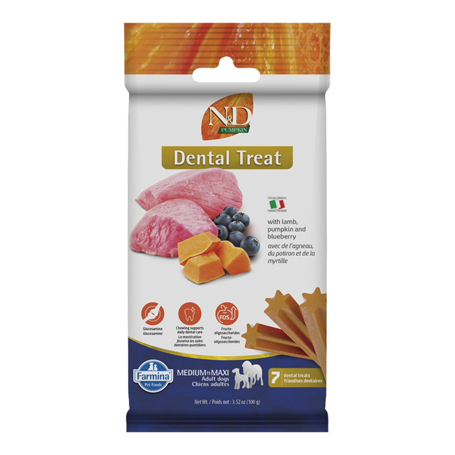 Farmina Lamb & Pumpkin Med/Maxi Dental Dog Treat - 7ct