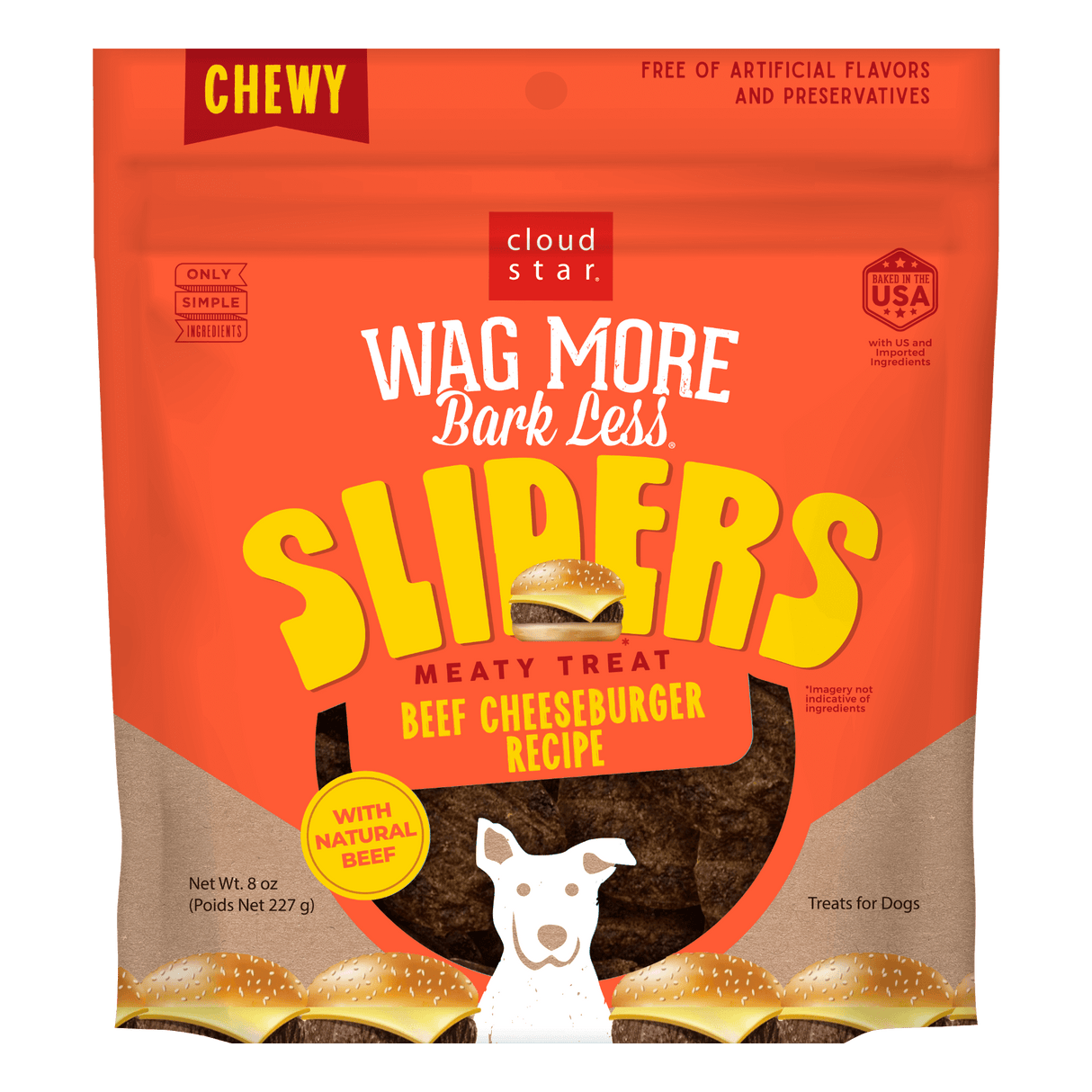 Wag More Sliders Beef Cheeseburger Jerky Recipe 8oz